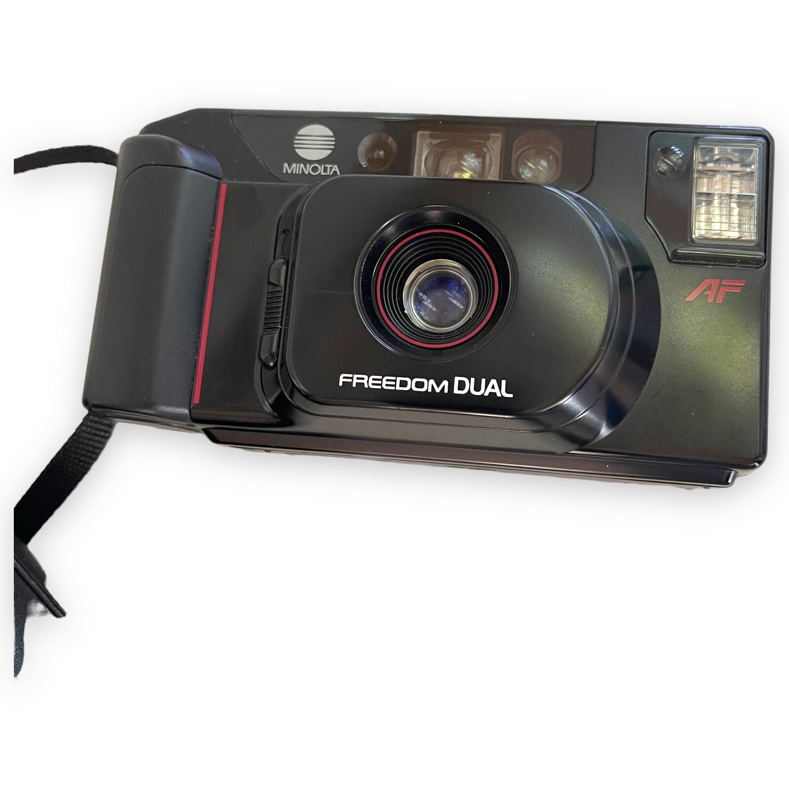 Minolta Freedom Dual AF 35mm Film Point And Shoot Camera untested Case included