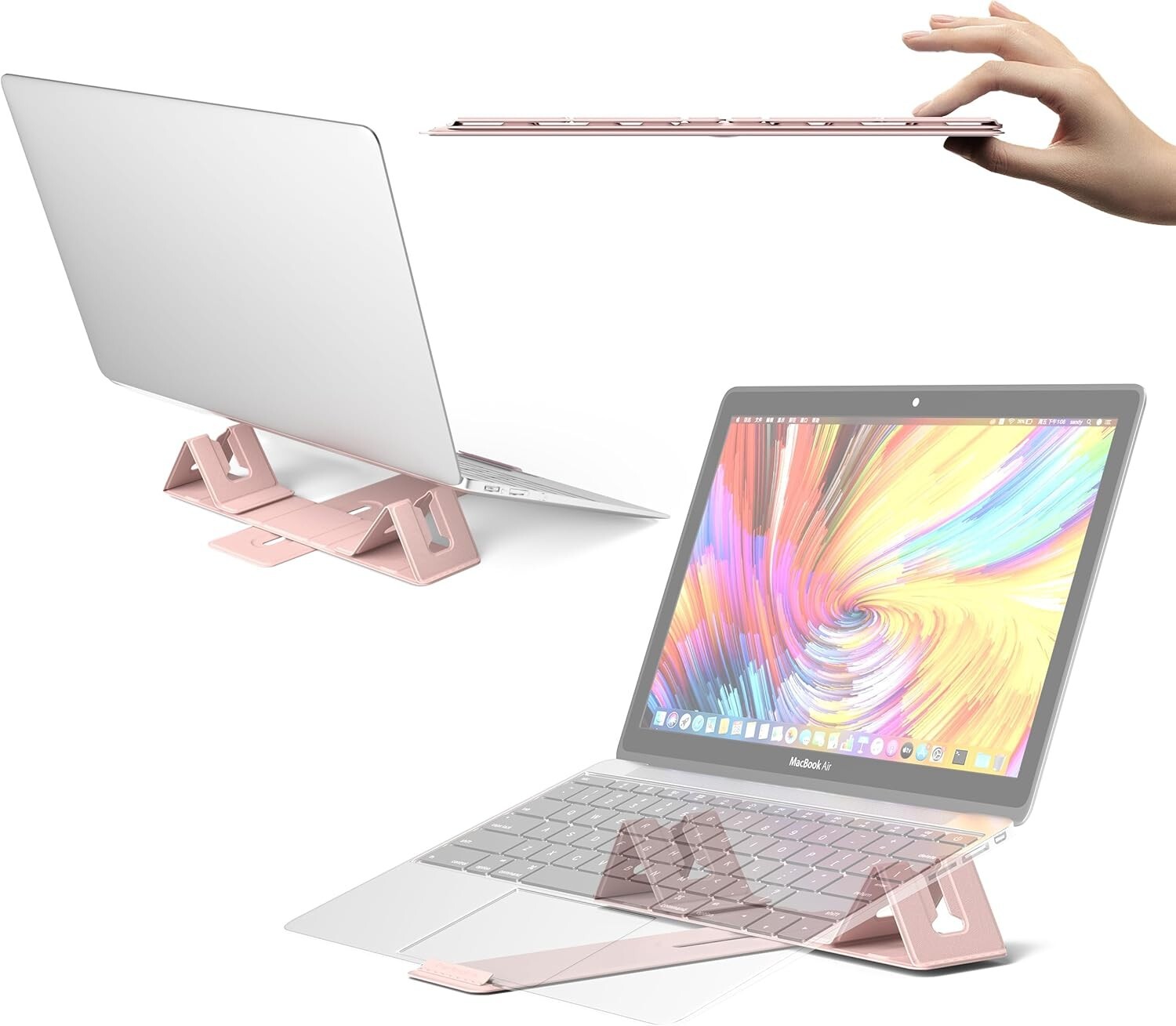 Magnetic Adjustable Travel Laptop Stand Compact, Foldable, Laptop Riser