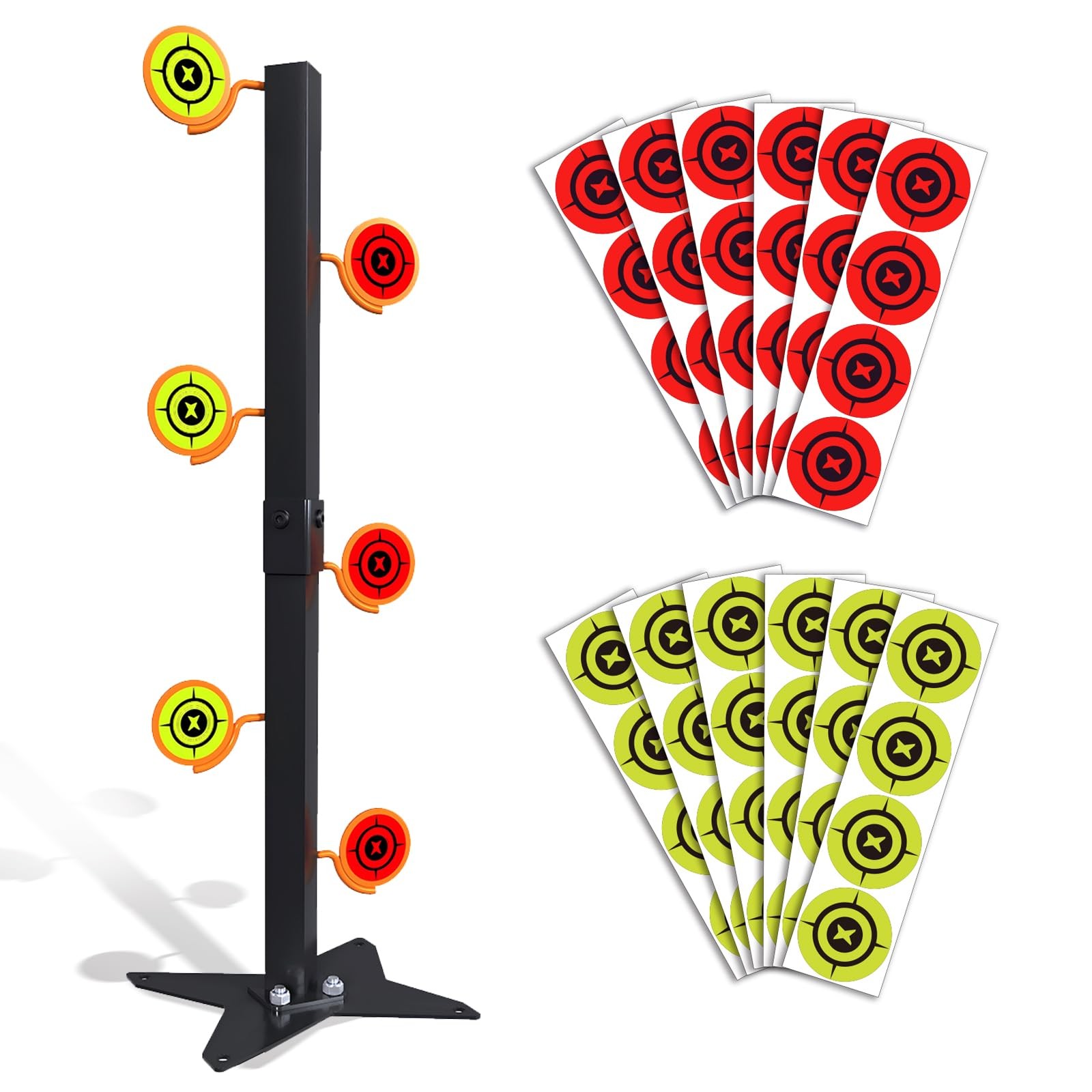 AIMAX OUTDOOR Dueling Tree Airgun Target Kit with 6 Steel 2.3", Orange