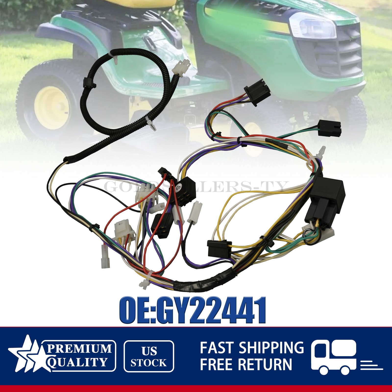 NEW Wiring Harness GY22441 For John Deere Tractor D140 D155 D160 D170 X165 100