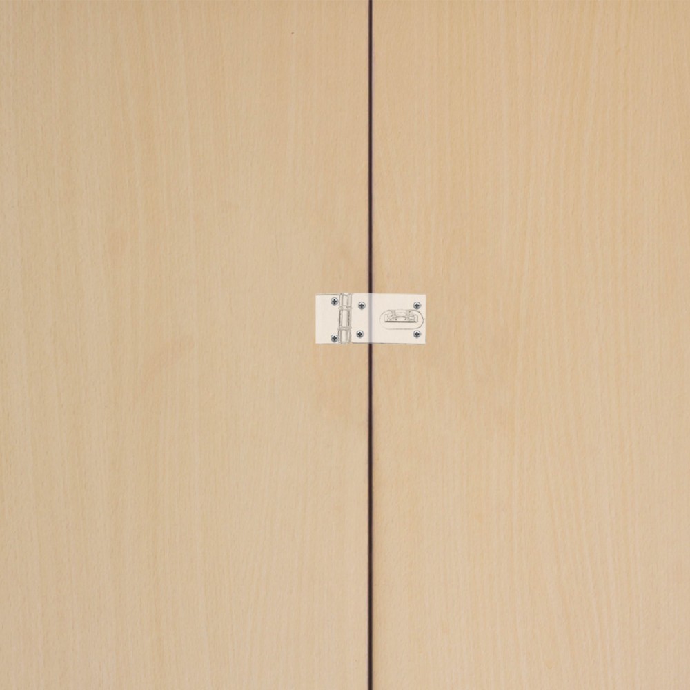 10 Sets Acrylic Clear Hinge Lock for Cabinets and Display Boxes - Transparent