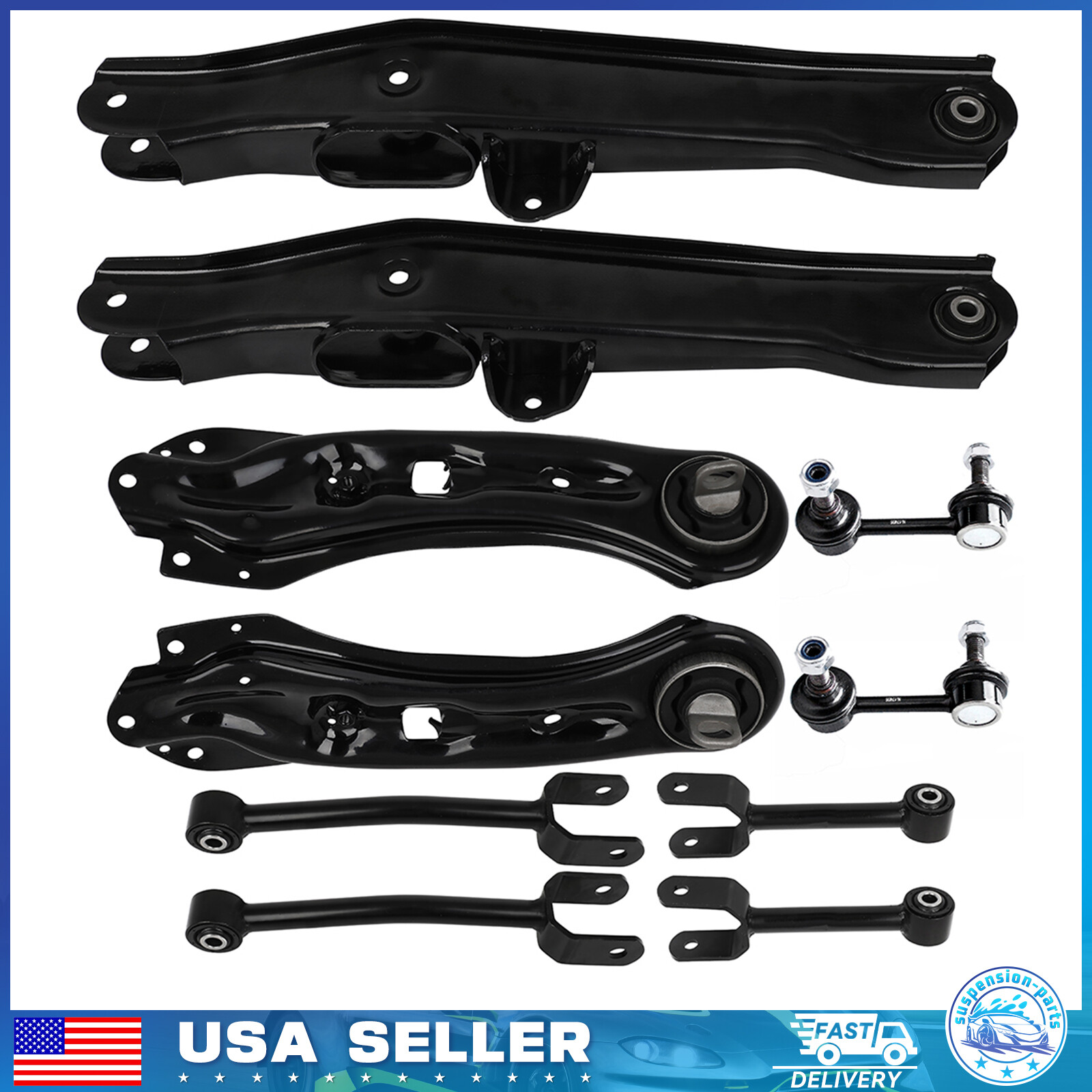 For 2011-2013 Dodge Avenger Rear Upper & Lower Control Arm Trailing Arm Sway Bar