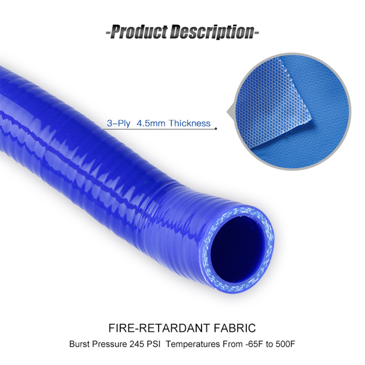 Elbow 90 Degree Hose Pipe Bend Coolant Radiator Air Water Silicone Hose 3-PLY