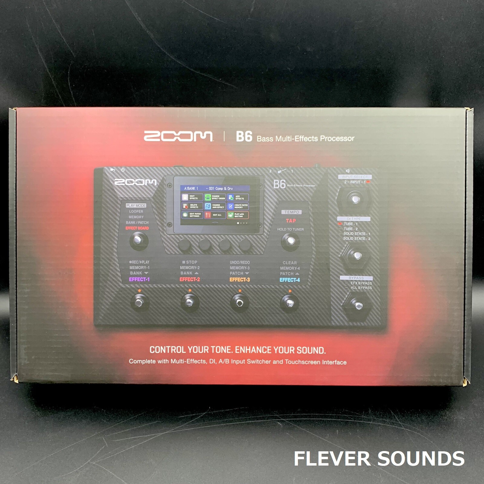 Zoom B6 Bass Guitar Multi-Effects Pedal Processor DI Modeling Capabilities