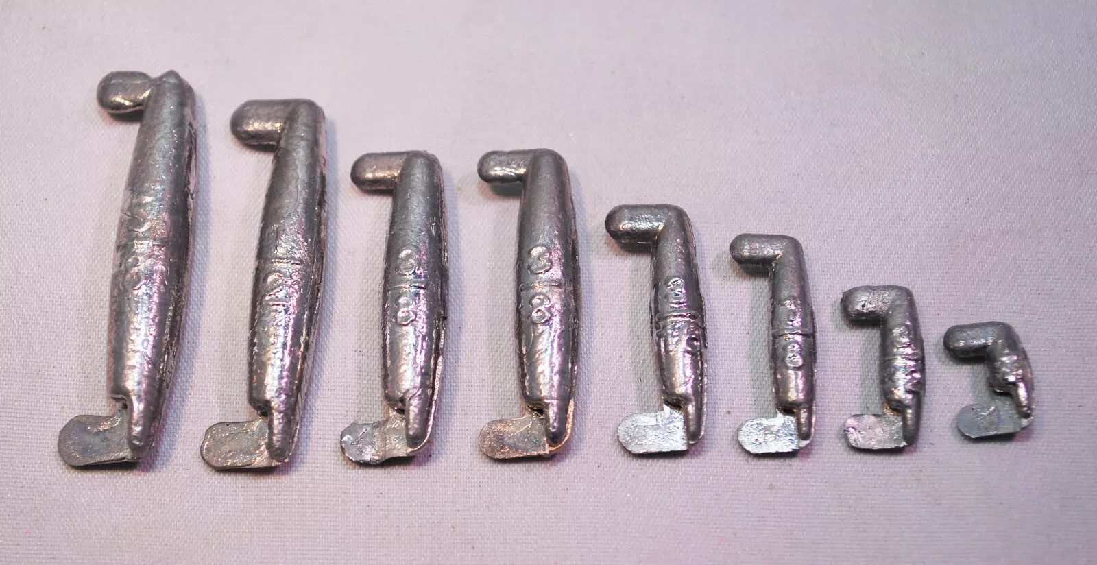 pinch on hook weights belly weights split belly shad weights bass pike perch