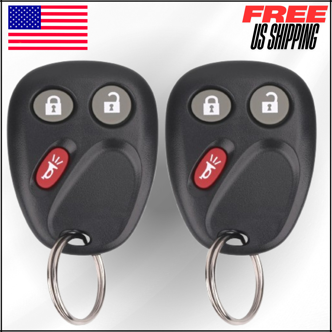 Keyless Entry Remote Key Fob For Chevy Tahoe, GMC, Replacement for LHJ011 2Pc