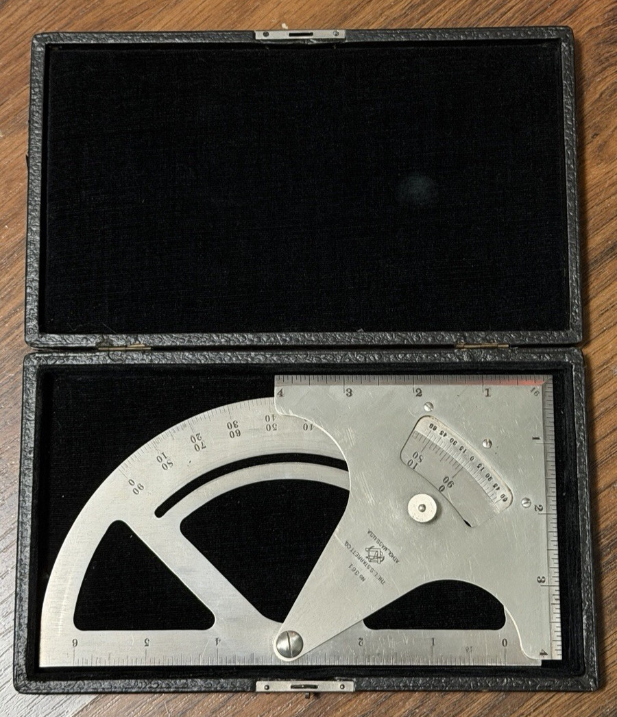 Starrett Draftsman Protractor No. 361 Machining Drafting Engineering