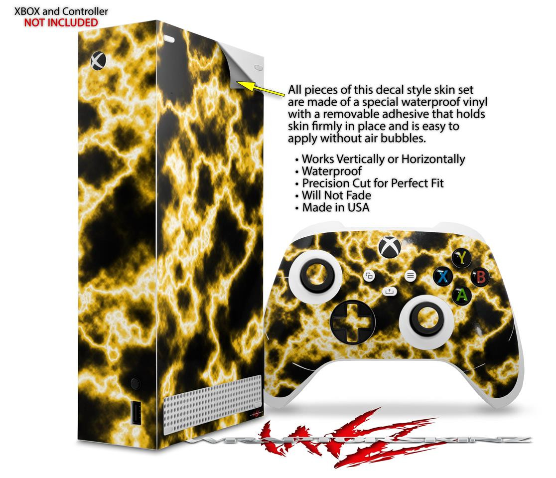 Skin Wrap for XBOX Series S Console Controller Electrify Yellow