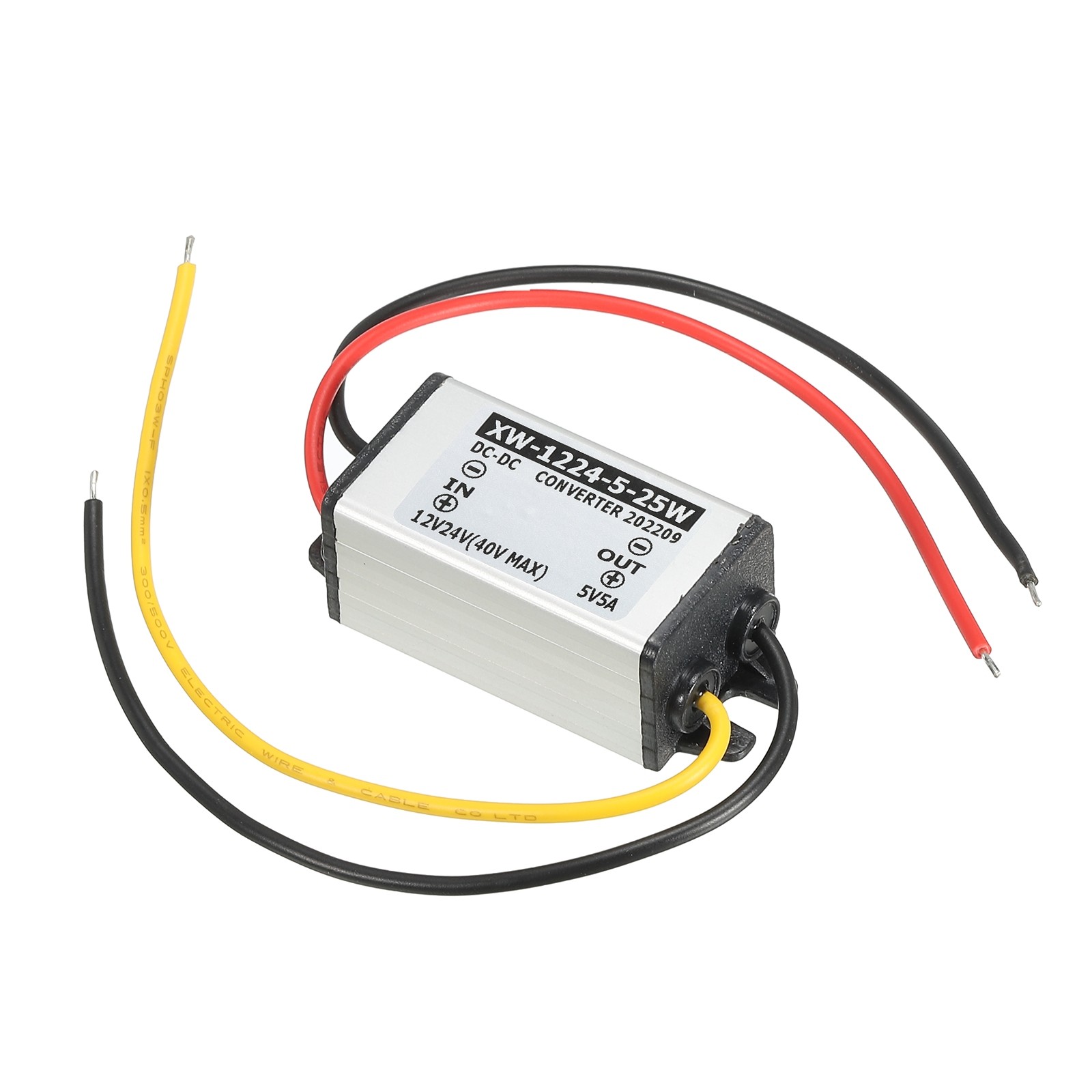 DC 12V 24V to DC 5V 5A 25W Power Converter Regulator Aluminium for LED System