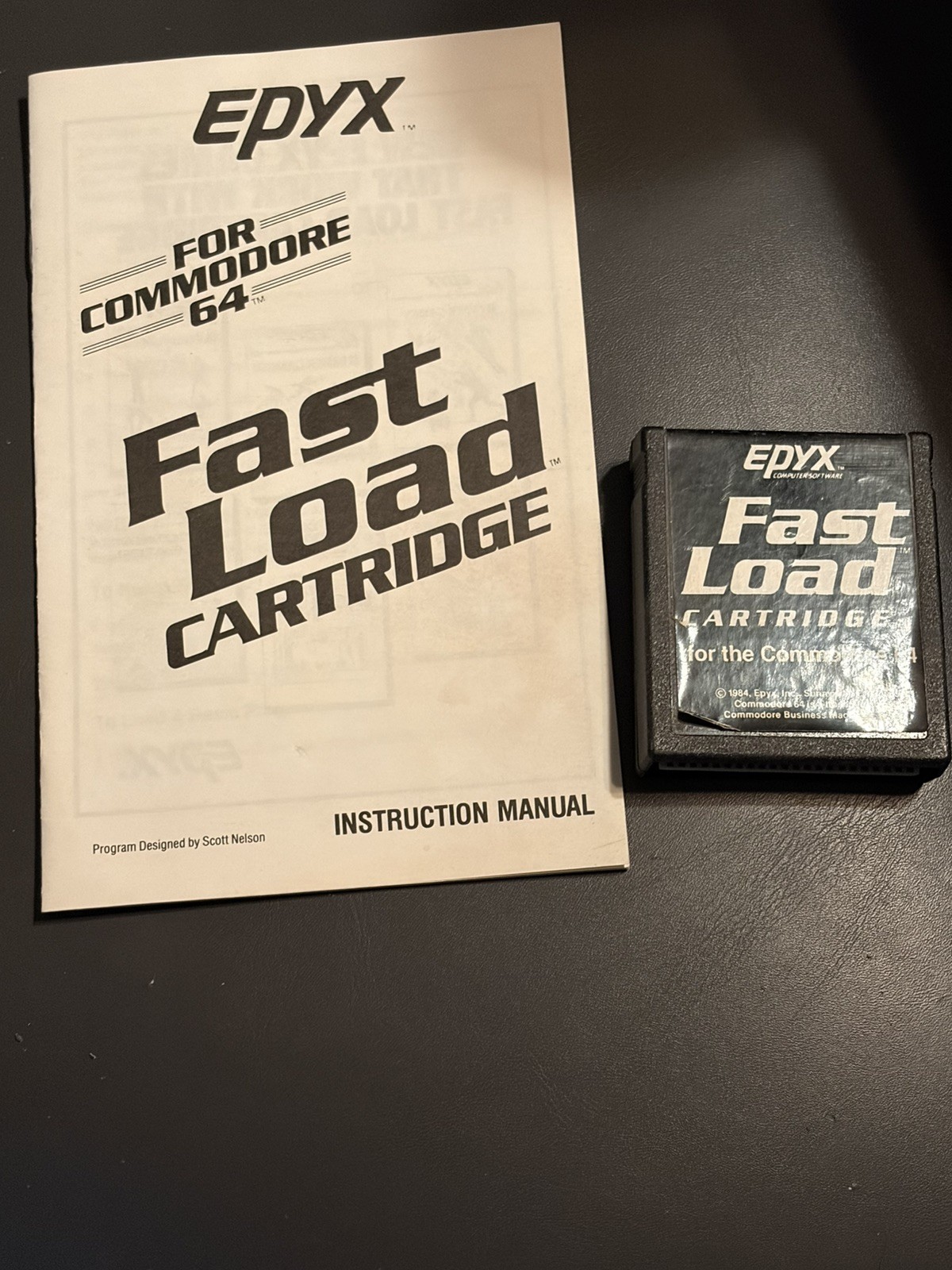 Vintage Epyx Fast Load Cartridge & Instruction Manual for Commodore 64 C64 COOL!
