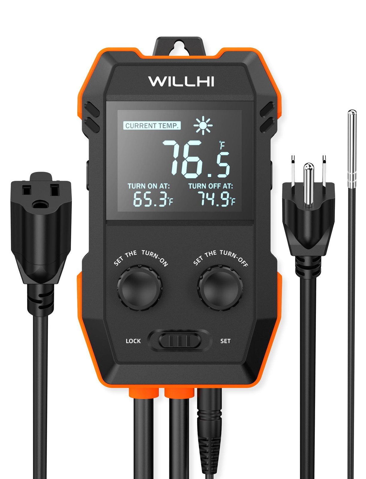 WILLHI WH2408 Temperature Controller 10A 1200W, Digital Thermostat Controlled...