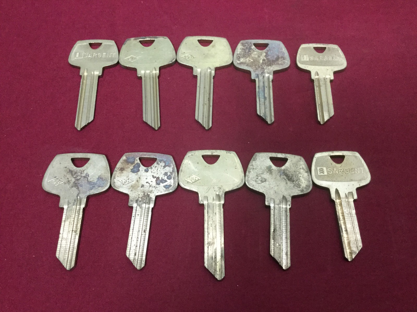 Sargent CG, CM & RJ 5 Pin & 6 PIn Key Blanks, Set of 10 - Locksmith