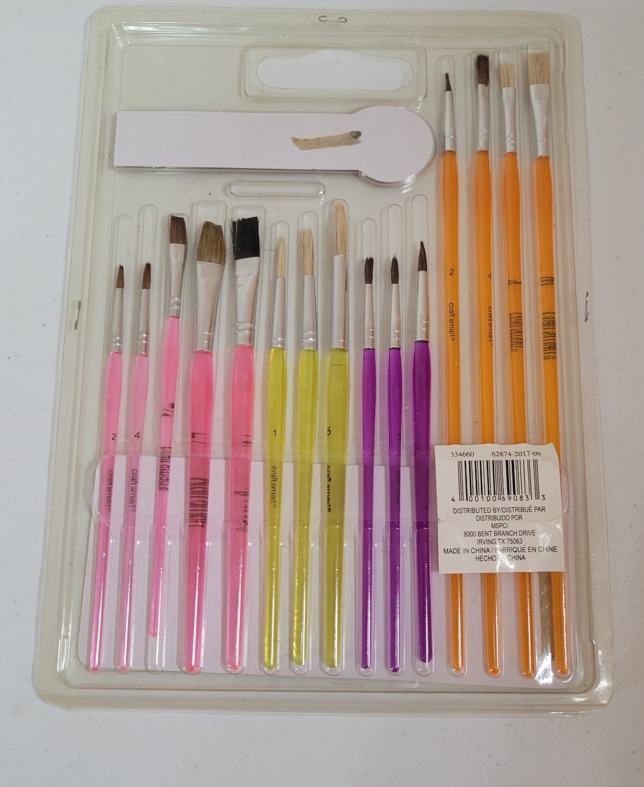 Craftsmart Multi Purpose 15 Pc. Paint Brush Set Assorted Shapes & Sizes 0264