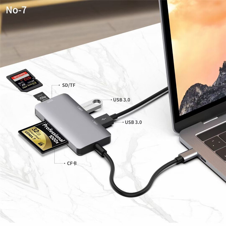 5 in 1 USB 3.0 Multi-Function To SD/TF/CF Card Reader Adapter Hub Kit High Speed