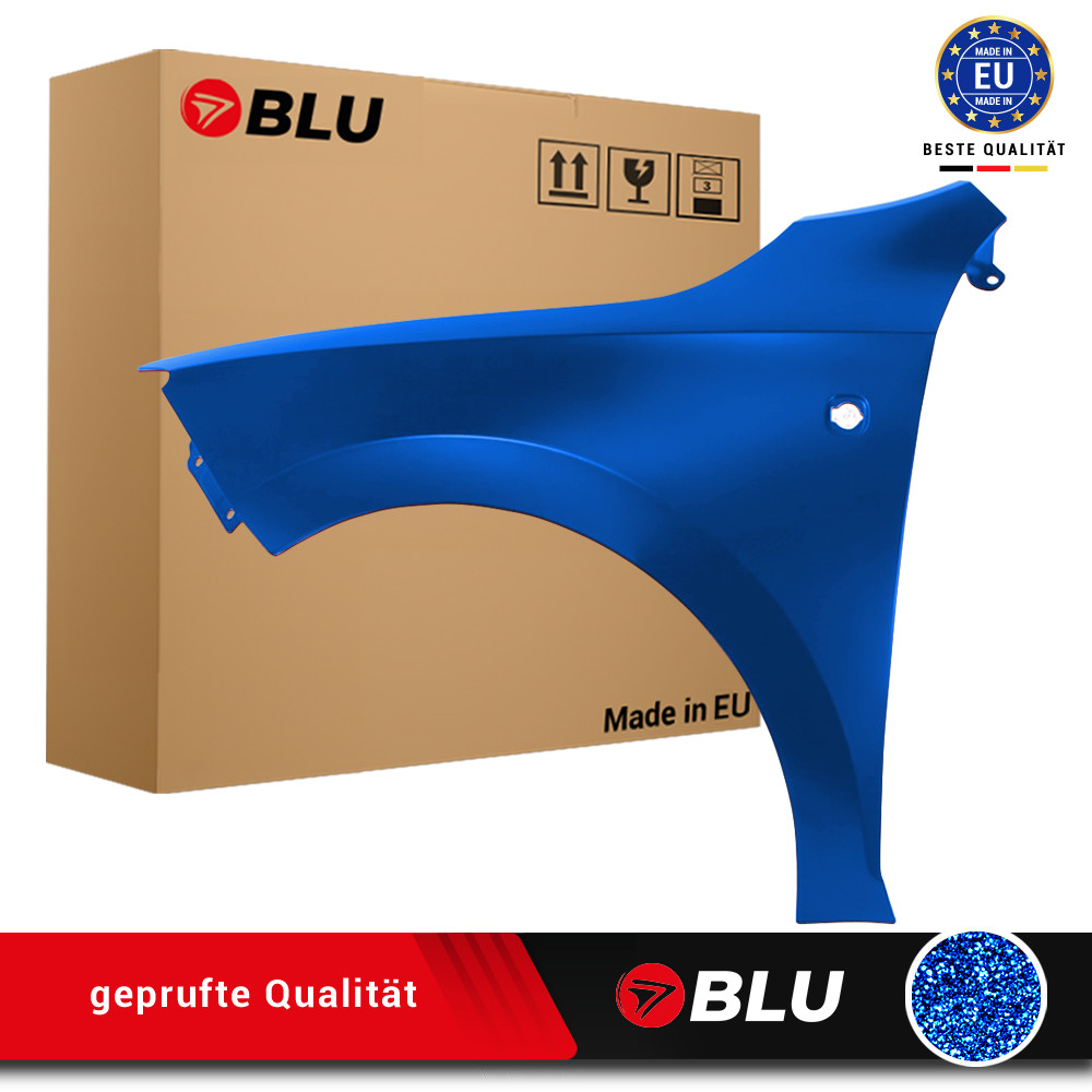 Fender For Skoda Rapid LF5W Left Blue 12-19 Front Painted New RaceBlue