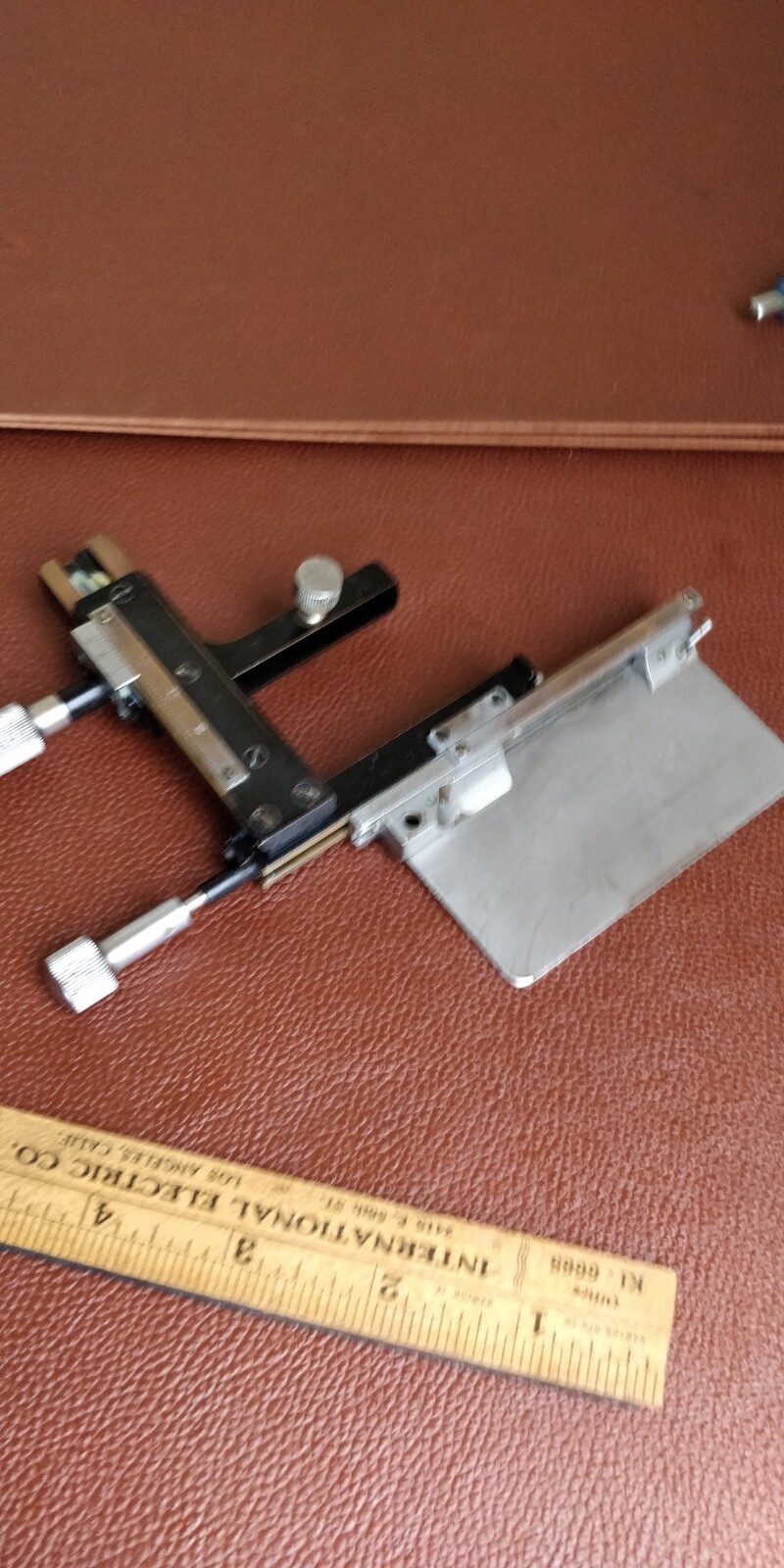 2 Vintage Attachable Mechanical Stage for Microscope BRASS. JAPAN