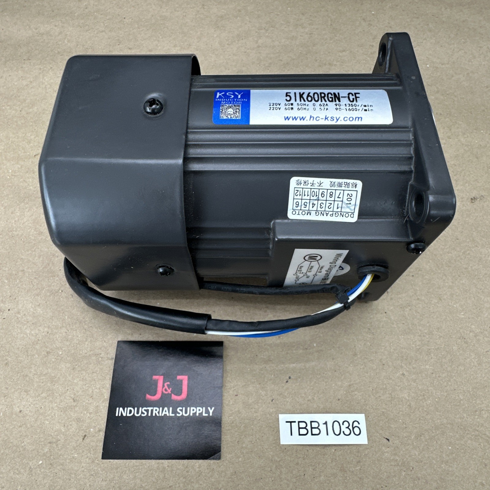 KSY Induction Motor 5IK60RGN-CF Single-phase Speed Control 220V 60W 0.62/0.57A