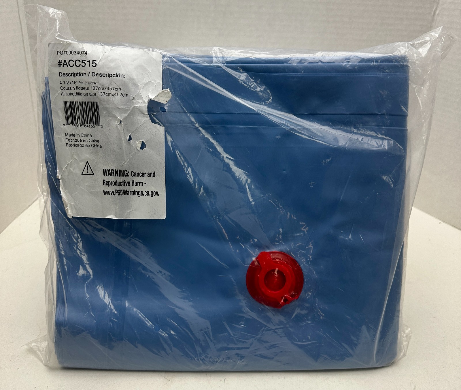 4-1/2' x 15' Air Pillow #ACC515 Blue For Pools For Winterizing & Reduces Debris