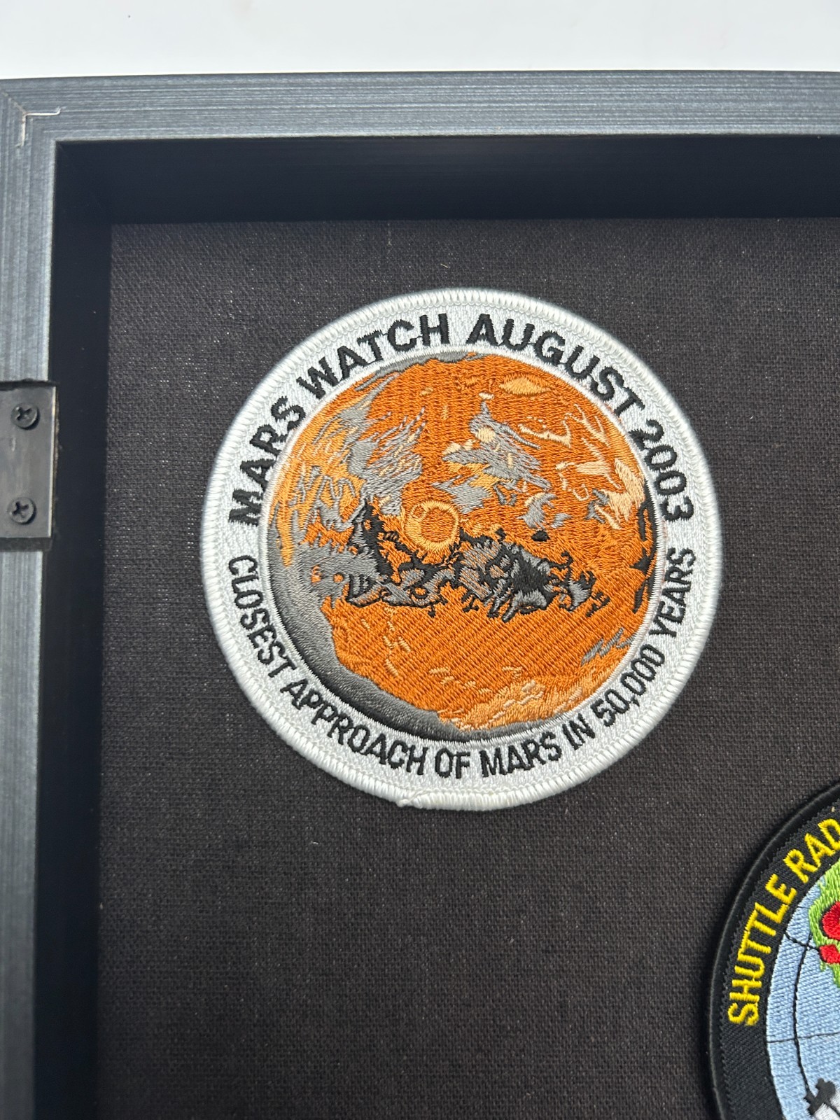 NASA Space Patch Display SRTM Falcon 9 Shuttle Framed Shadow Box