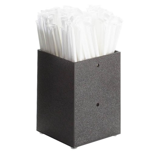 Cal-Mil CalMil 78713 4 1/2 in x 6 in Black Straw Dispenser