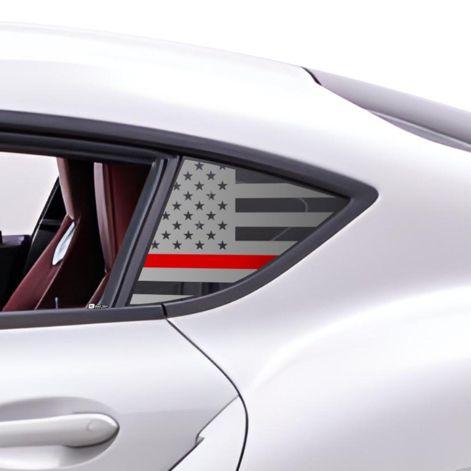 Fits Toyota Supra 2020 - 2023 Quarter Window American Flag Vinyl Decal Sticker