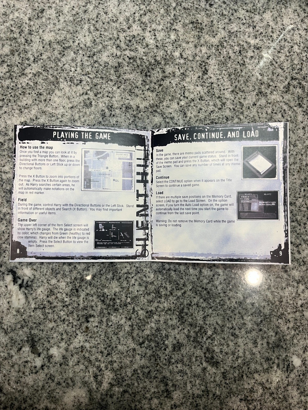 Replacement Manual for - Silent Hill - Sony PS1 Instruction Booklet