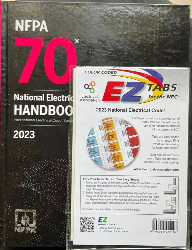 NFPA 70 National Electrical Code Handbook 2023 Hardcover NEC & EZ Tabs From USA