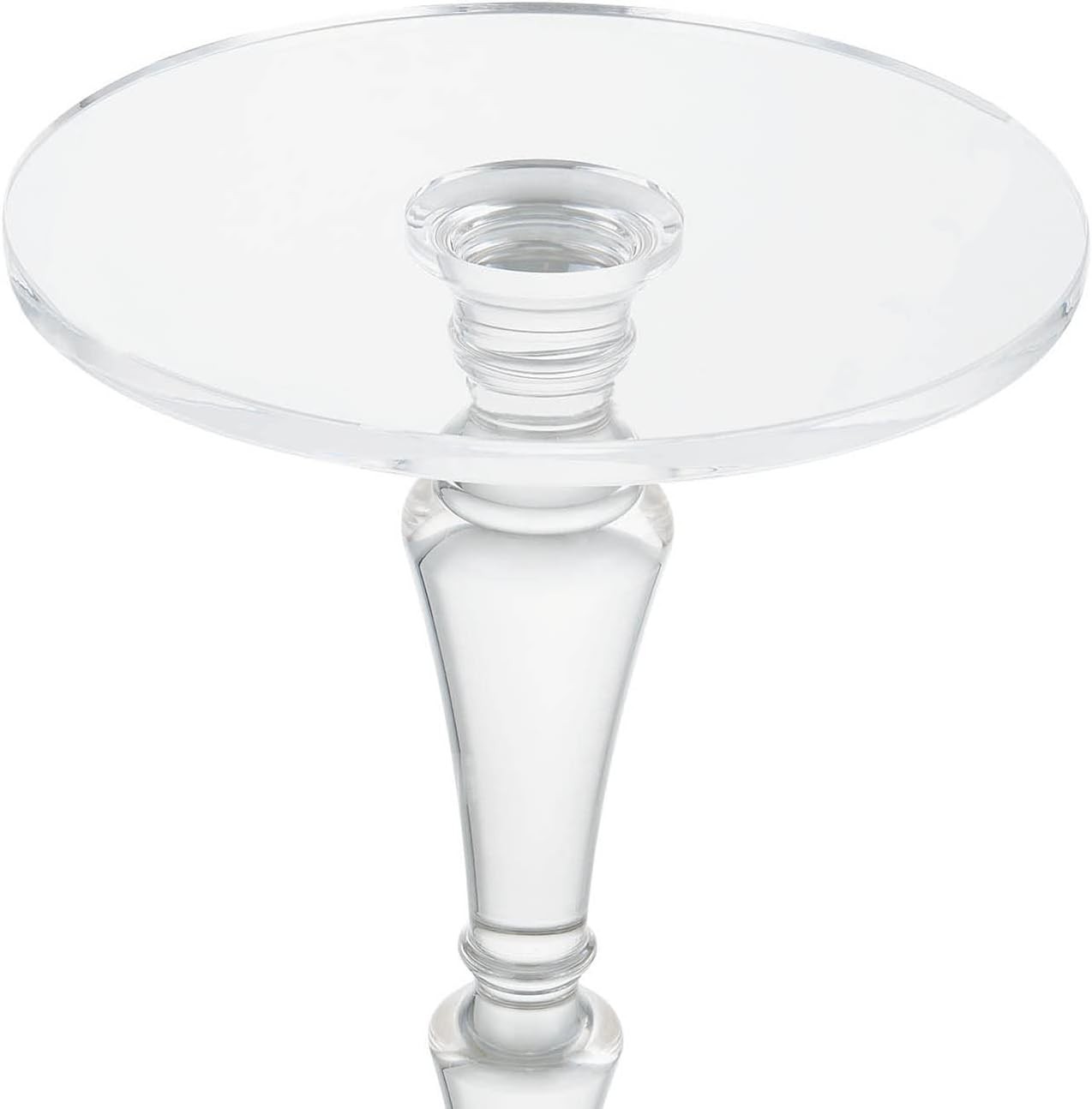 Acrylic End Table, Clear Side Table, Modern Coffee Table With Round Tabletop