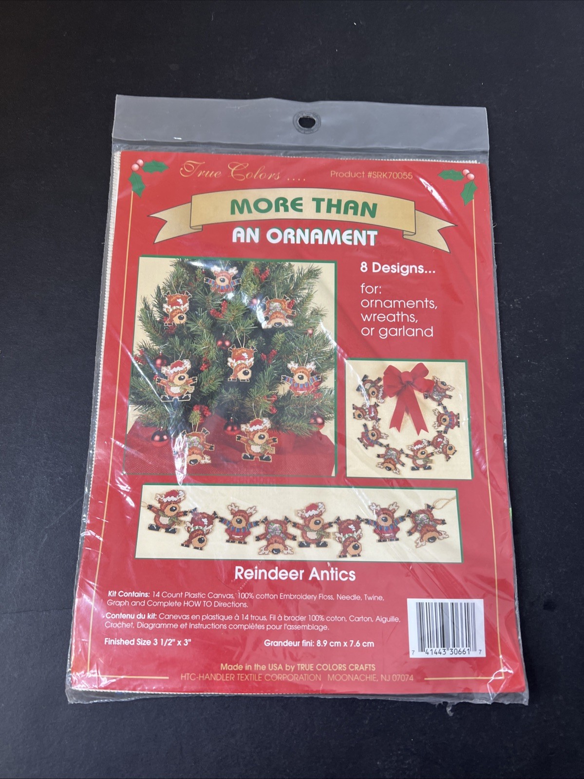 Reindeer Antics More Than an Ornament True Colors 8 Designs Vtg Wreath Garland