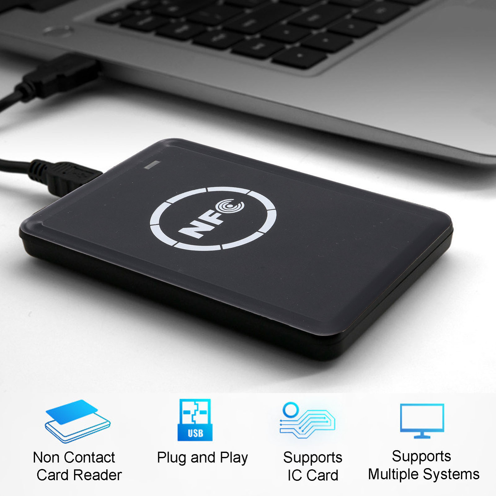 NFC Reader Writer Quick Response Accurate Stable Reading USB NFC Reader 5V .