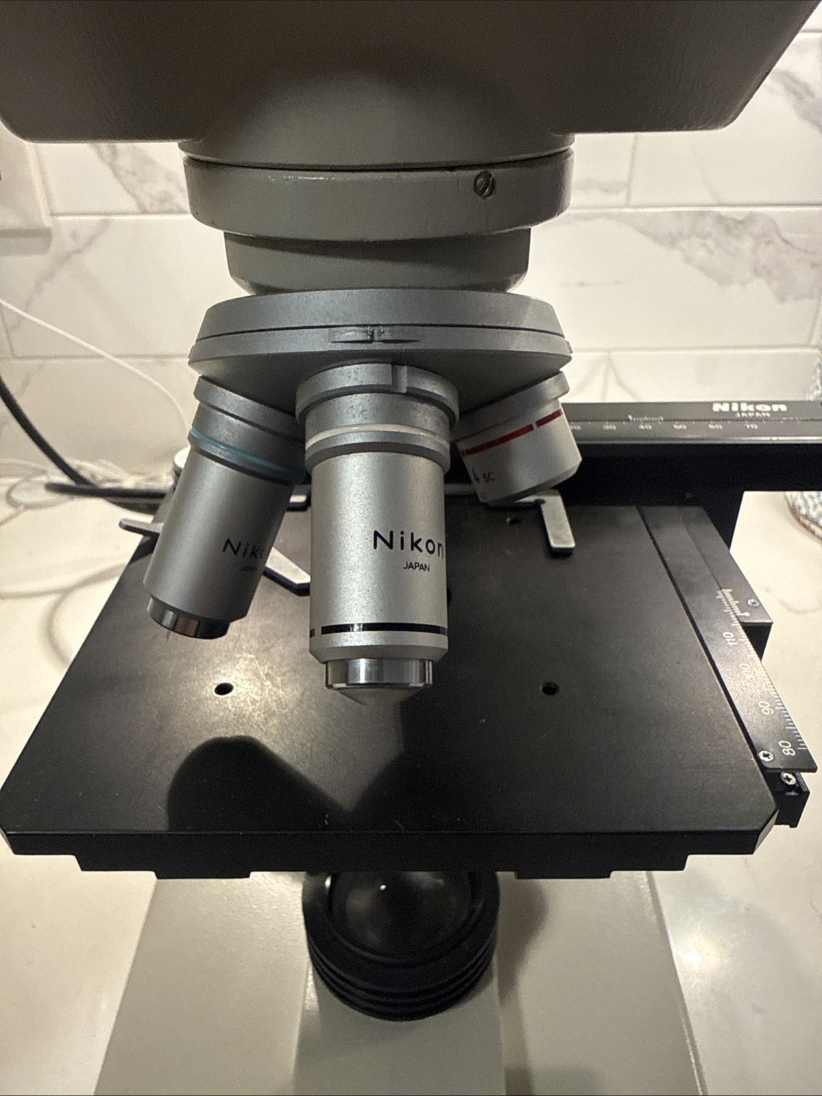 Nikon Model SC Binocular Microscope With Carry Case