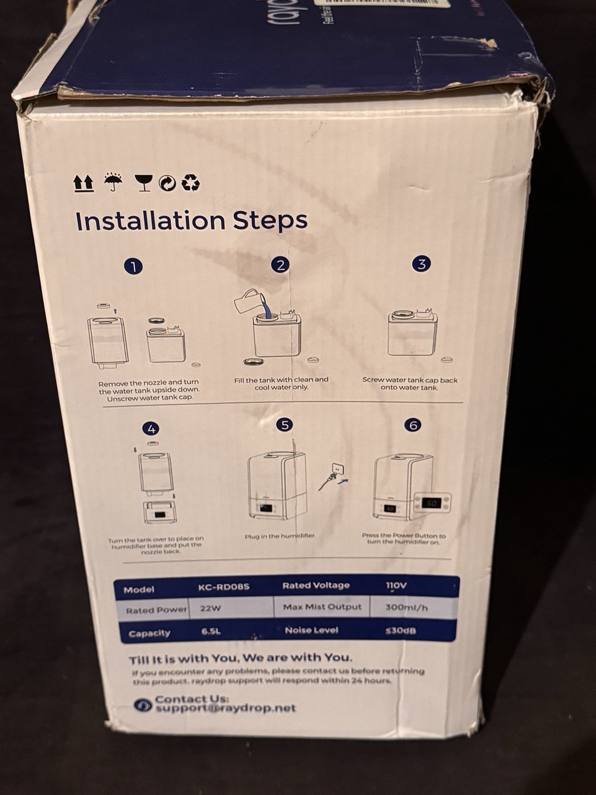 Raydrop KC-RD08S - Humidifier Large Capacity (6.5L)