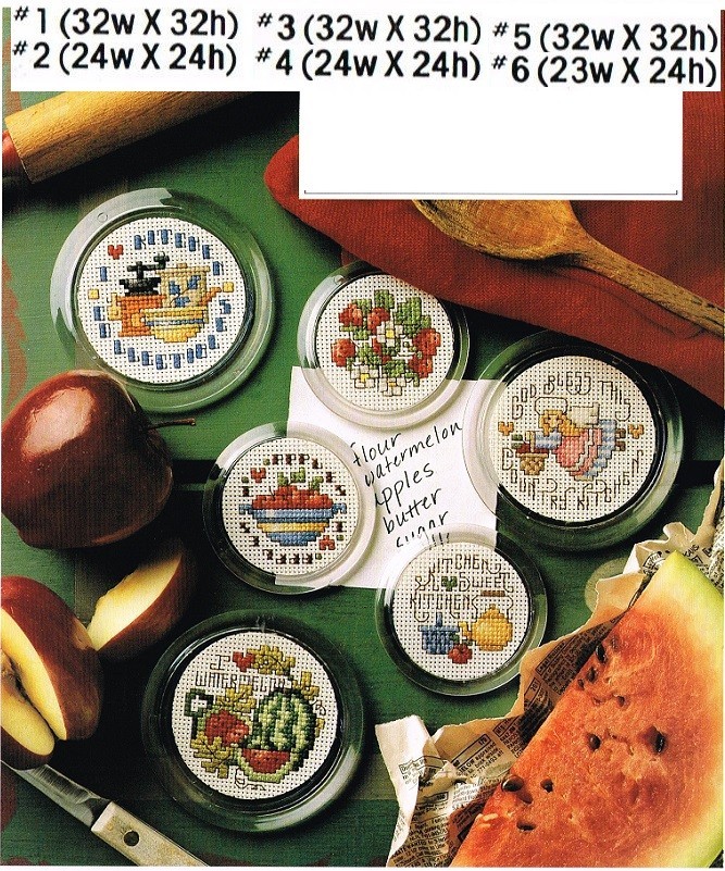 MAGNETS  CROSS STITCH PATTERN ONLY  -  KN   SUW