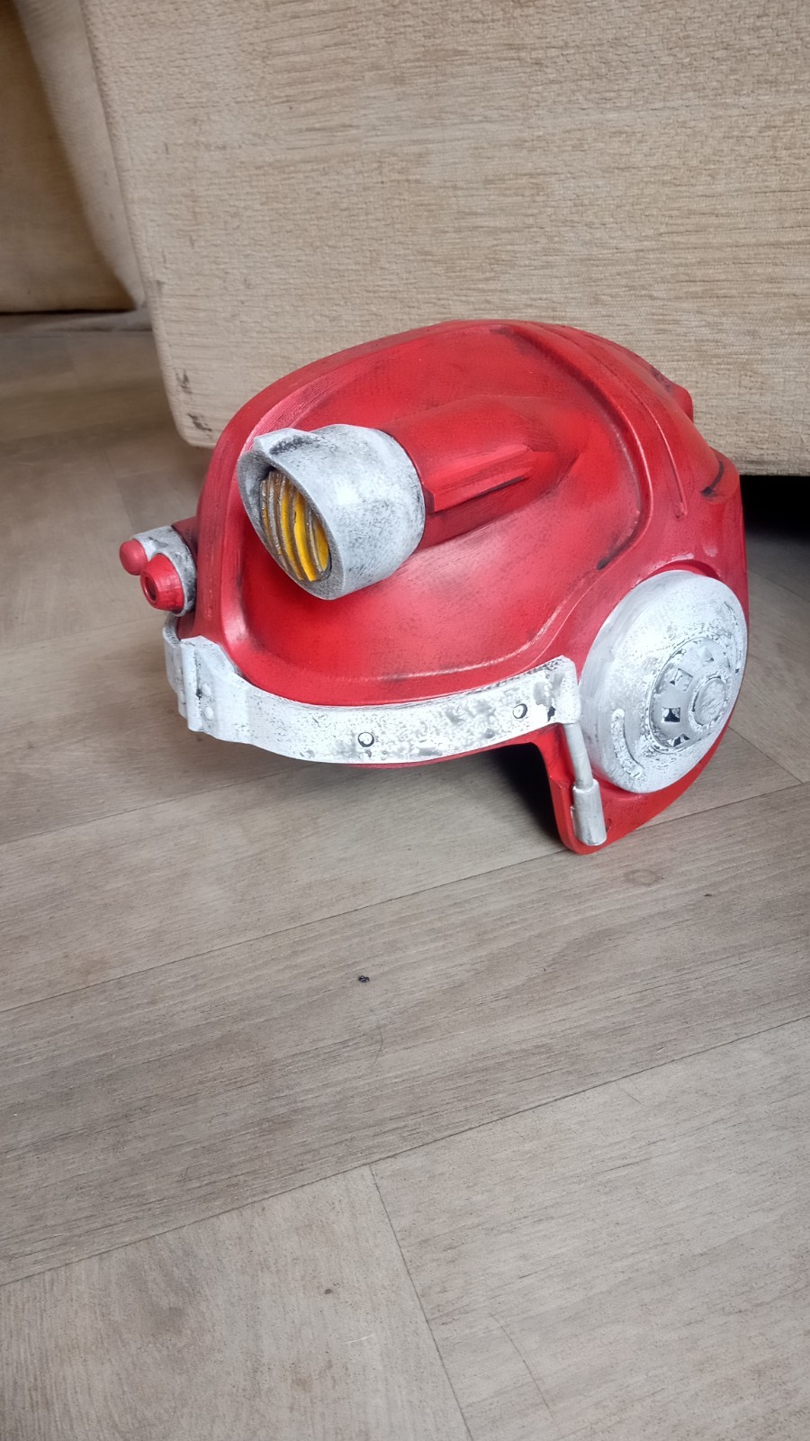 Fallout Combat Armor Helmet 3d printed Prop Nuka Cola Edition