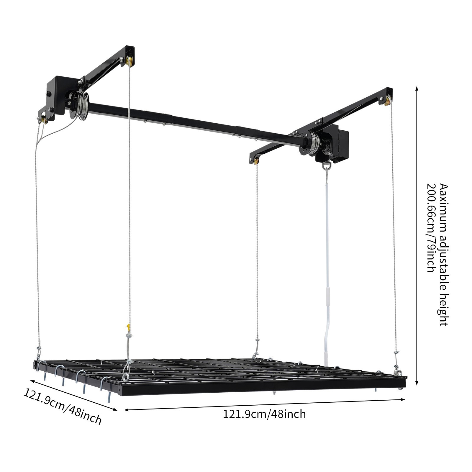 Overhead Garage Lifting Storage Rack Garage Storage Rack Adjustable Height