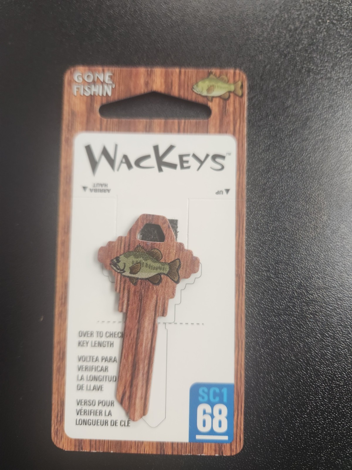 GONE FISHING PRINTED SCHLAGE SC1 KEYBLANK - READ DETAILS BELOW