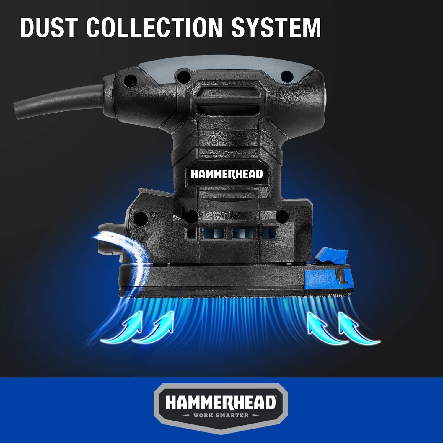1.4-Amp Multi-Function Detail Sander W/ 12pcs Sandpaper Dust Collection System