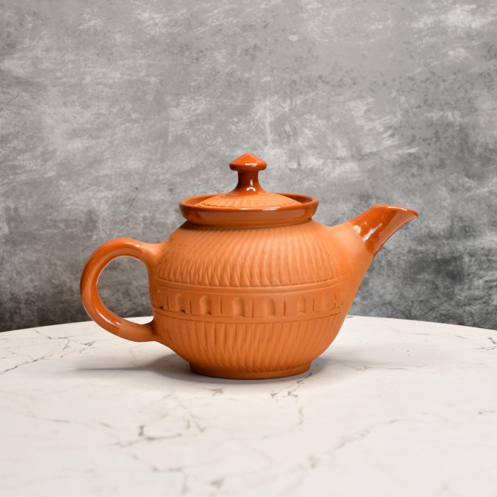 Sowpeace 24cm Terracotta Kettle Figurine – Brown, Decorative & Gift-Ready