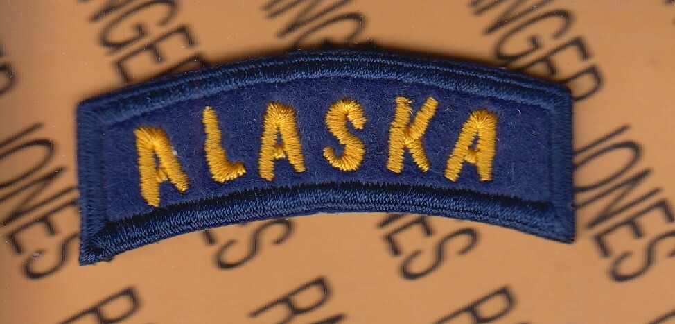USAAF USAF Army Air Force ALASKA tab ~2 3/8" patch c/e