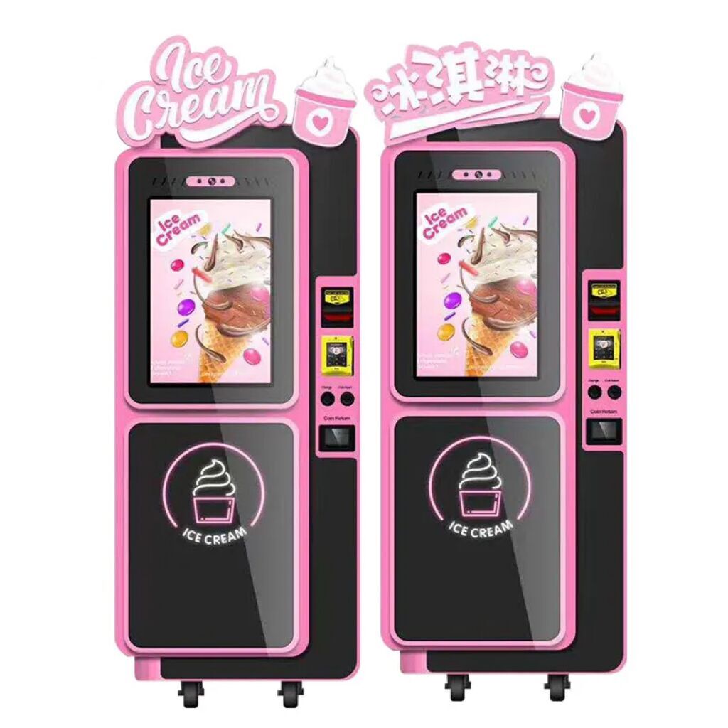 Automatic Vending Machinel Large Capacity Floor Standing Soft Ice Cream Machine