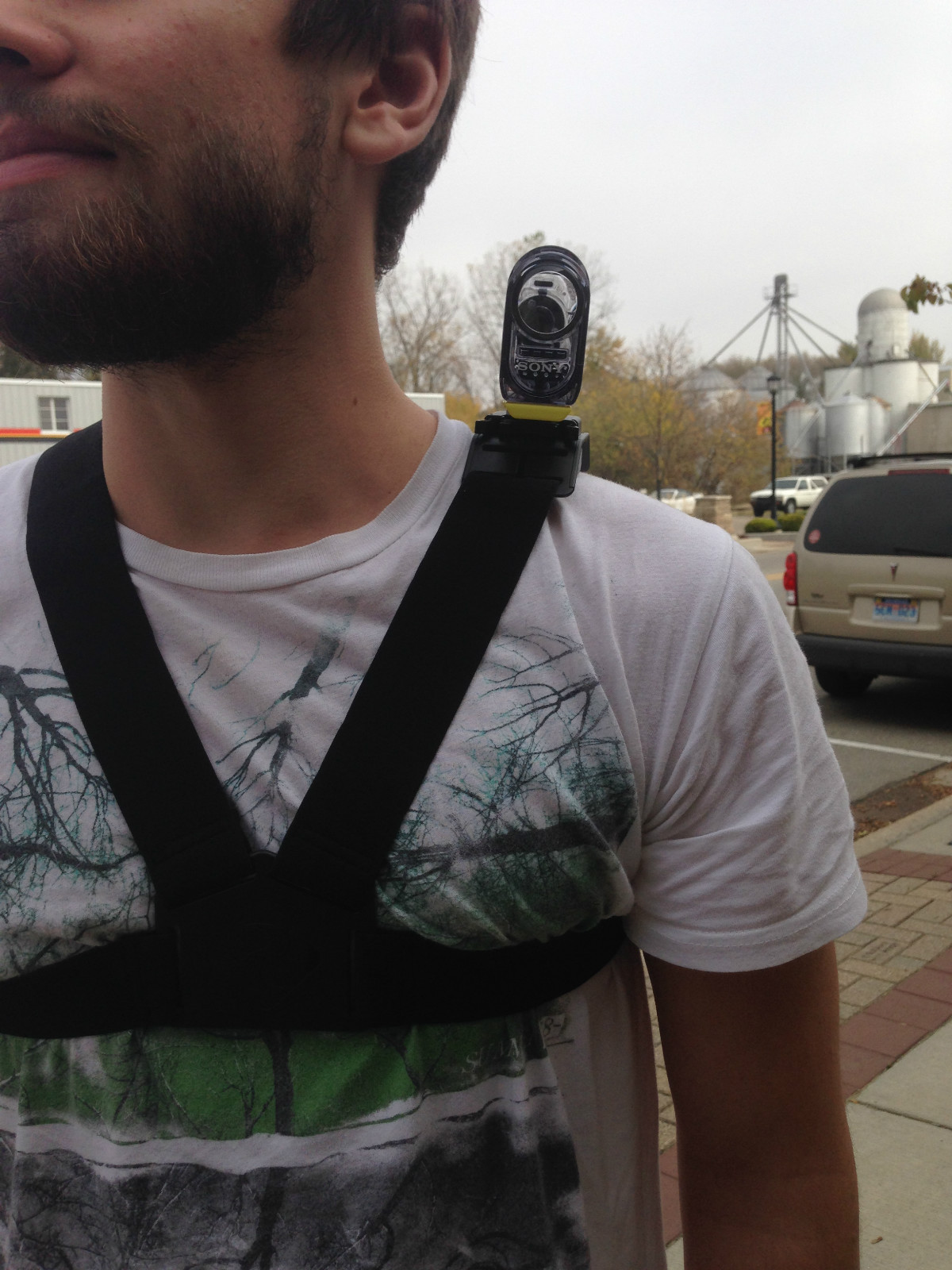 SHOULDER MOUNT HARNESS CAMERA SUPPORT 1/4" for SONY HDR-AS100 AS200 X3000 AS300