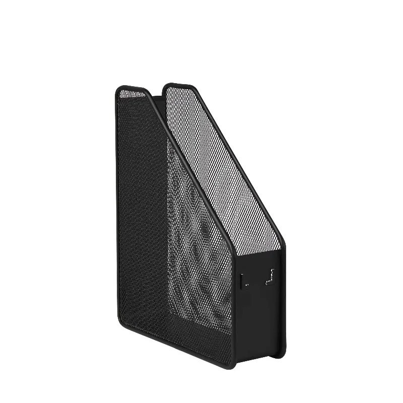 File Organizers, Metal Mesh Magazine File Holder, Black, One Compartment