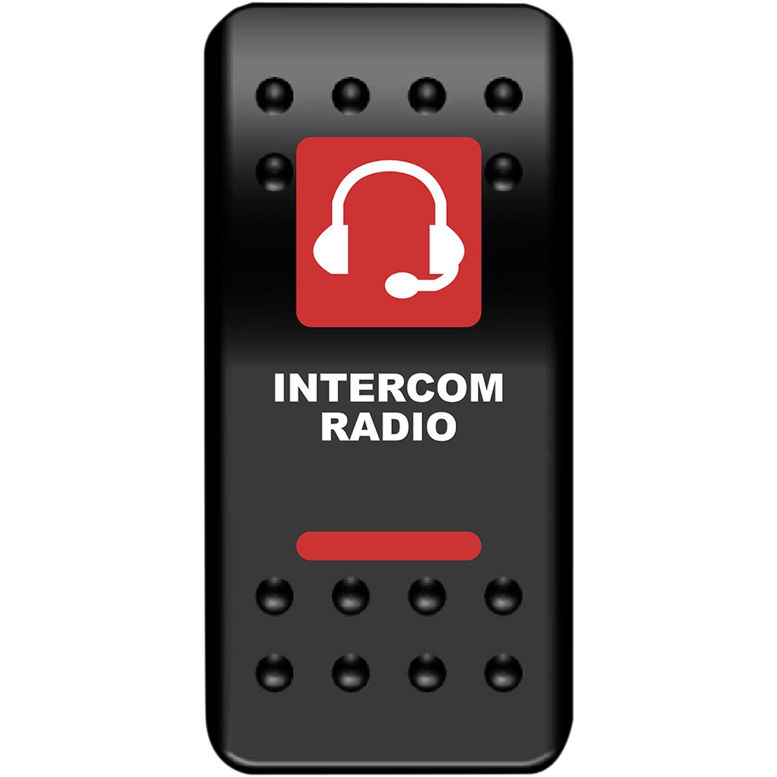 Moose Offroad Rocker Switch - Intercom - Red 2106-0485