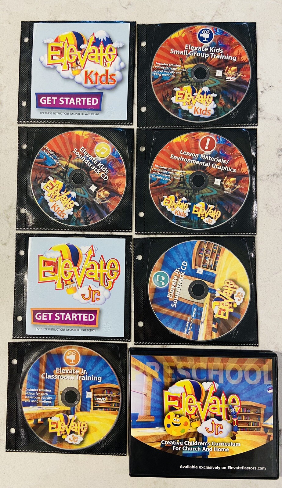 Elevate Kids Church Curriculum (Age 3-12) & Elevate Jr. Base Pack DVDs 2 in 1