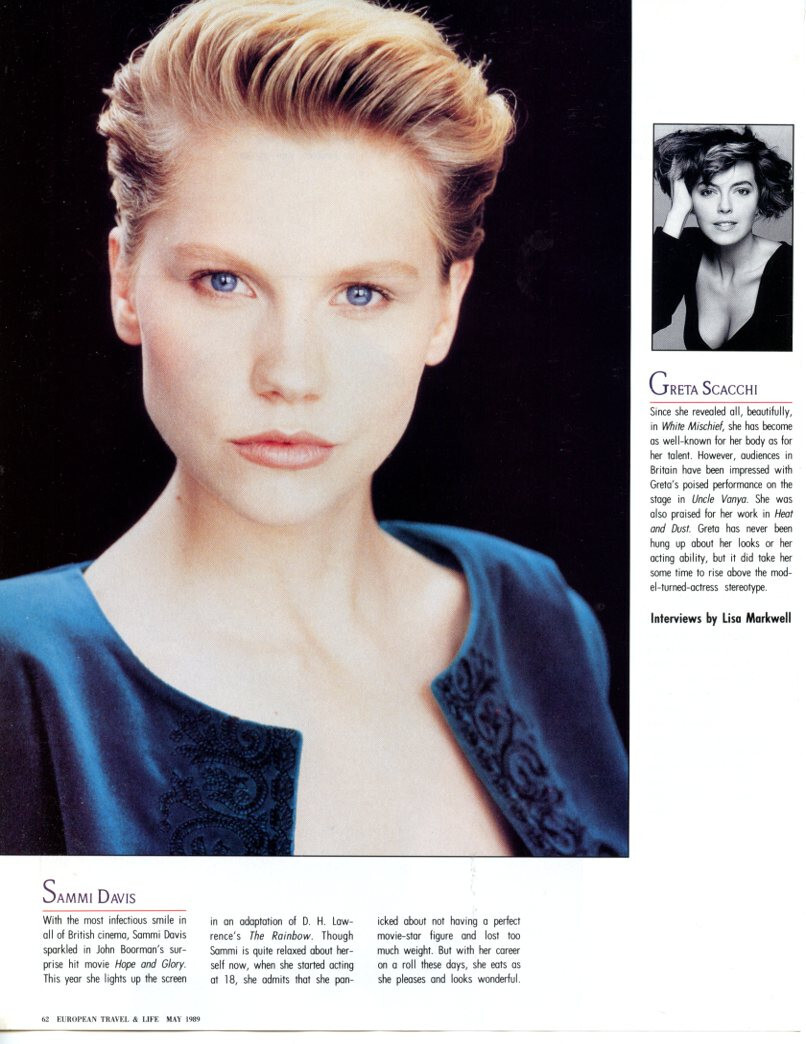 Sammi Davis Magazine Photo Clipping 1 Page S0972