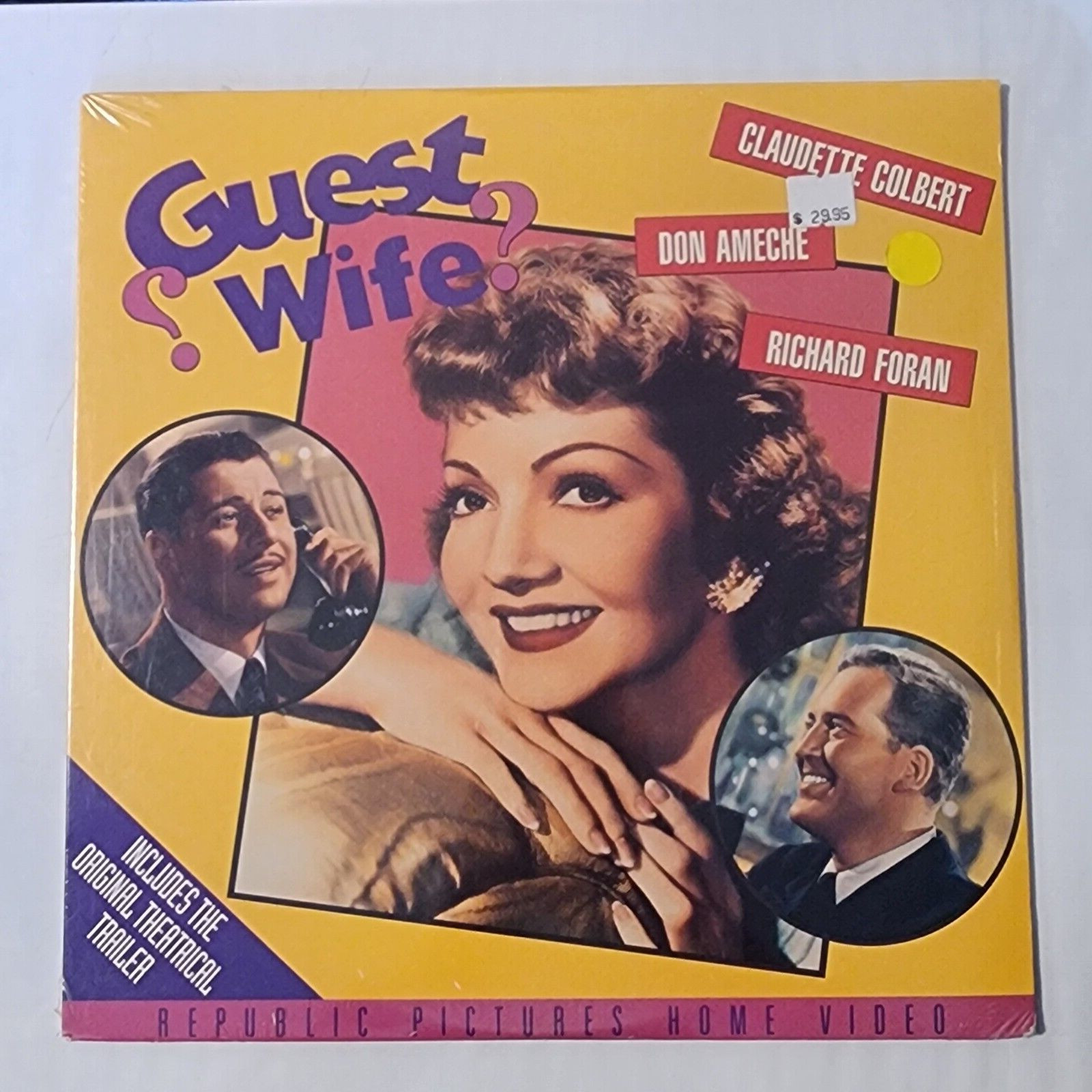 SEALED GUEST WIFE MOVIE LASERDISC VIDEODISC DON AMECHE CLAUDETTE COLBERT