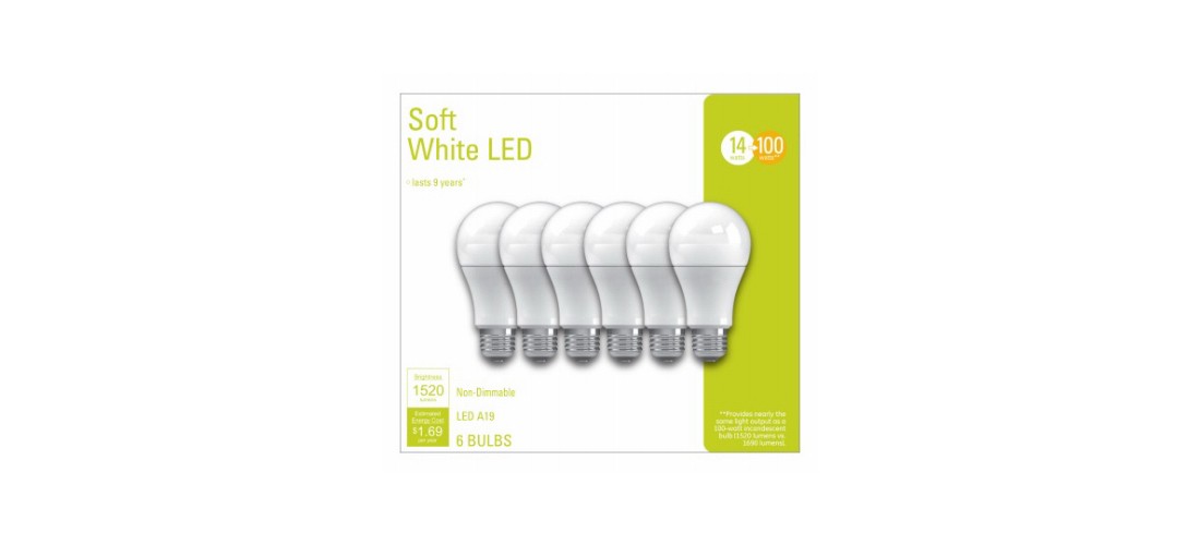 LED Bulb LED A19 E26 (Medium) Soft White 100 Watt Equivalence Frosted