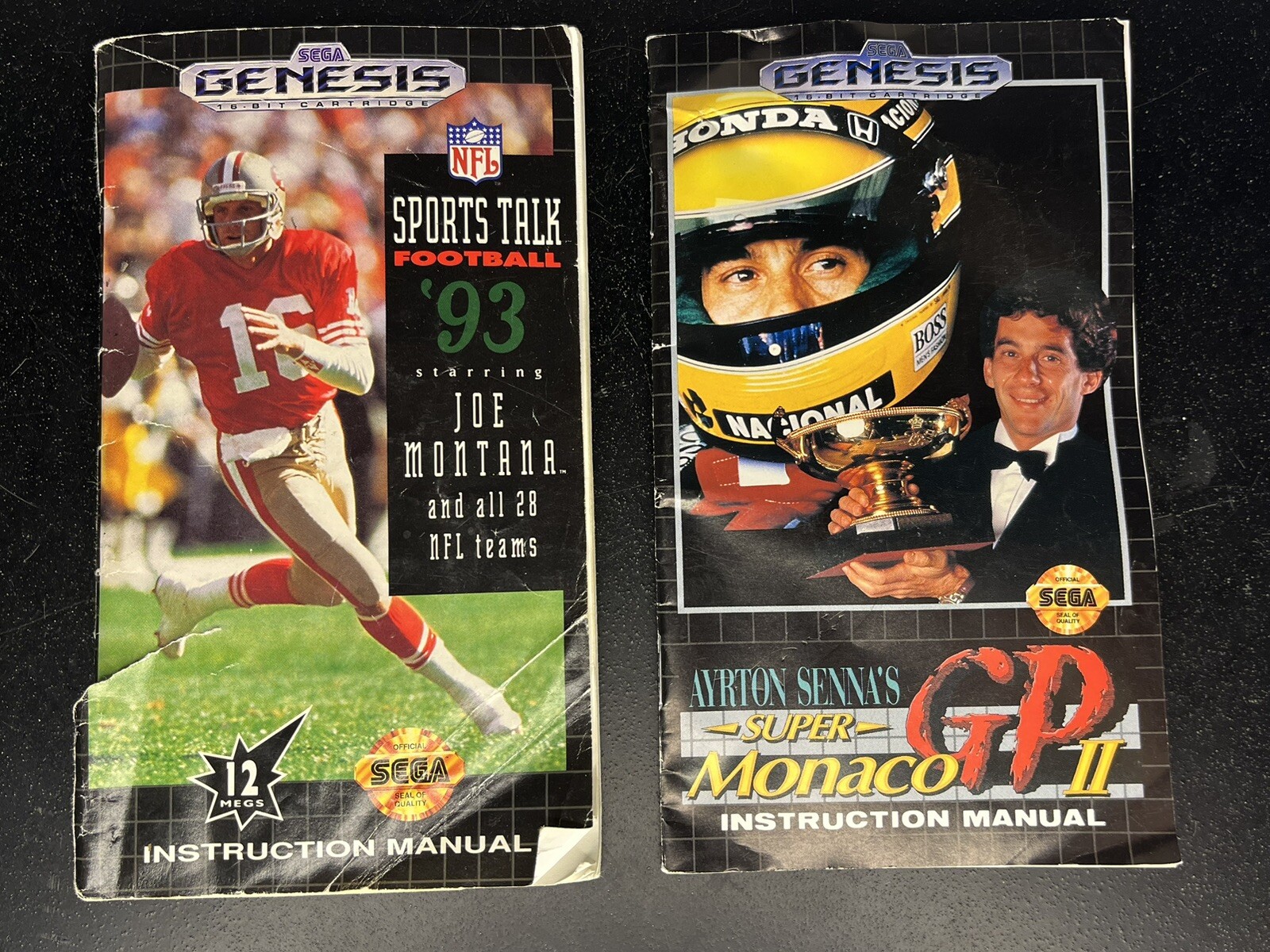 SEGA Genesis Monaco GP 2 & Sports Talk Football 93 Manuals ONLY