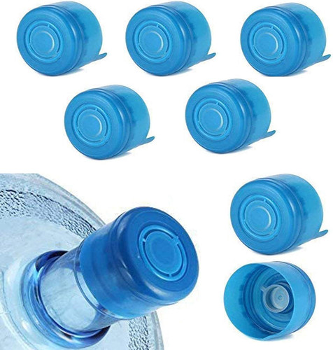 WINBOB 5PCS 55mm 3 and 5 Gallon Non-Spill Caps,Replacement Water 55mm, Blue