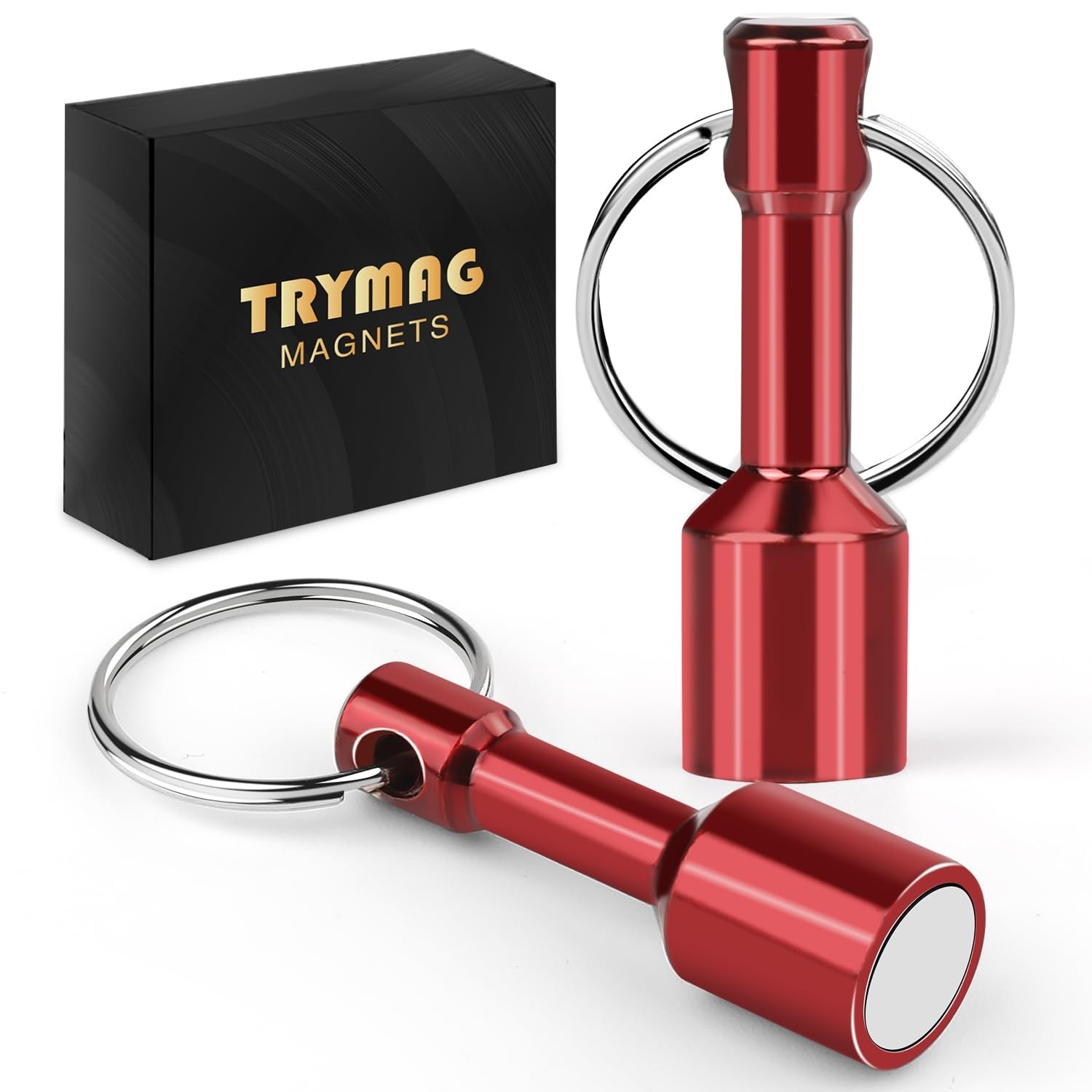 Keychain Magnet Brass Tester 2 Pack Neodymium Rare Earth Jewelry Testing Tool